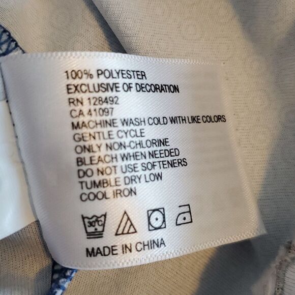 GREG NORMAN GOLF POLO SHIRT CONGRESSIONAL COUNTRY CLUB BLUE WHITE SIZE LARGE - Picture 7 of 8